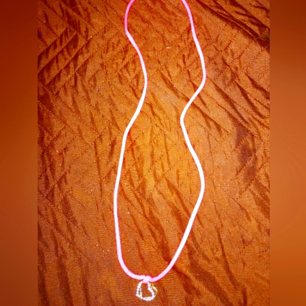 Necklace with double sided hearts